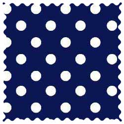 Primary Polka Dots Navy Woven Fabric