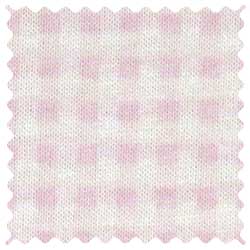 Pink Gingham Jersey Knit Fabric