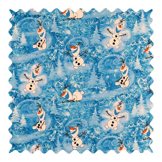 Frozen Olaf Fabric - 100% Cotton - 12 x 42 inches