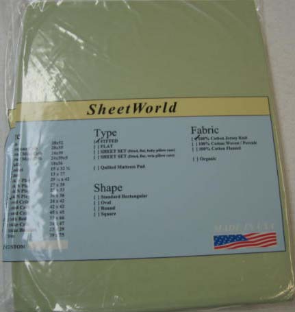 Sage Jersey Knit (Graco) Square Playard Sheets