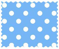 Polka Dots Blue Fabric - 100% Cotton - 27 x 42 inches
