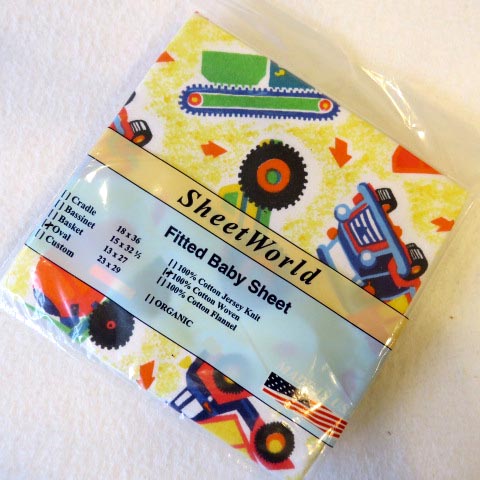 Construction Fitted Cotton Mini Oval Sheet - Fits Stokke Mini 23x29