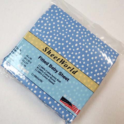 Blue Fun Dots Cotton Woven Cradle Sheet