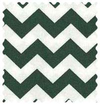 Hunter Green Chevron Zigzag Fabric