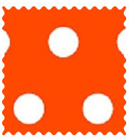 Polka Dots Orange Fabric