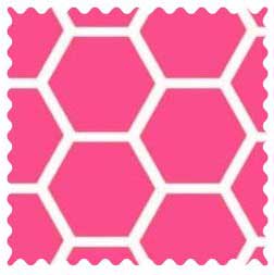 Hot Pink Honeycomb Fabric