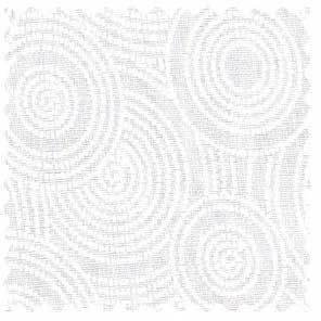 White On White Multi Circles Fabric