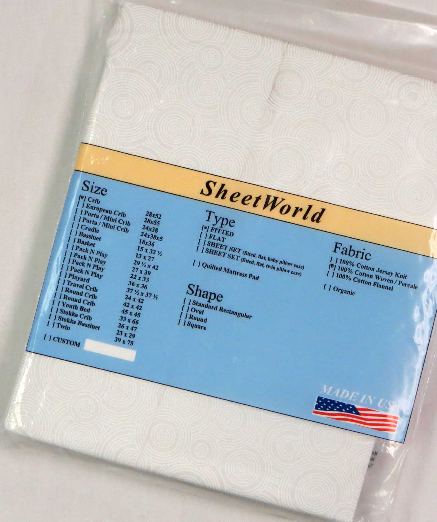 Pindots Grey Woven Made in USA 24 x 38 x 5.5 SheetWorld 100/% Cotton Percale Extra Deep Fitted Portable Mini Crib Sheet
