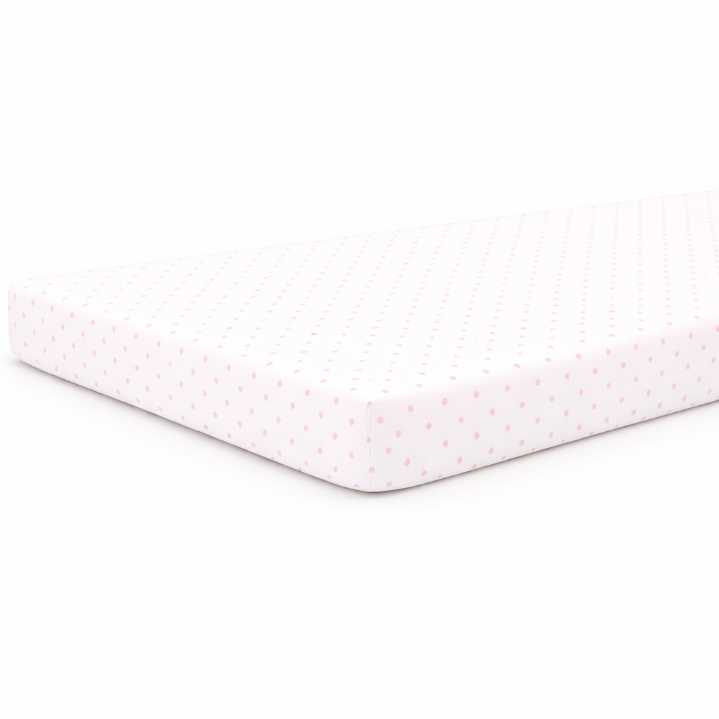 Pink Pindot Jersey Knit