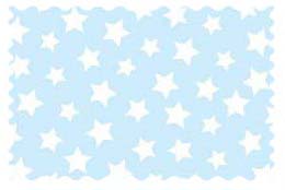 Pastel Stars Blue Fabric - 100% Cotton - 17 x 42 inches