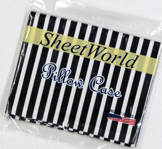Black Stripe Cotton Baby Pillow Case