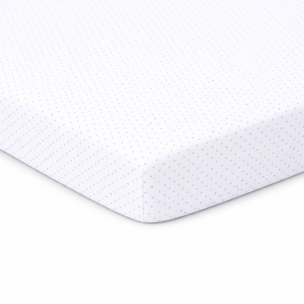 Blue Pindot Jersey Knit