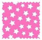 Primary Stars White On Pink Woven Fabric