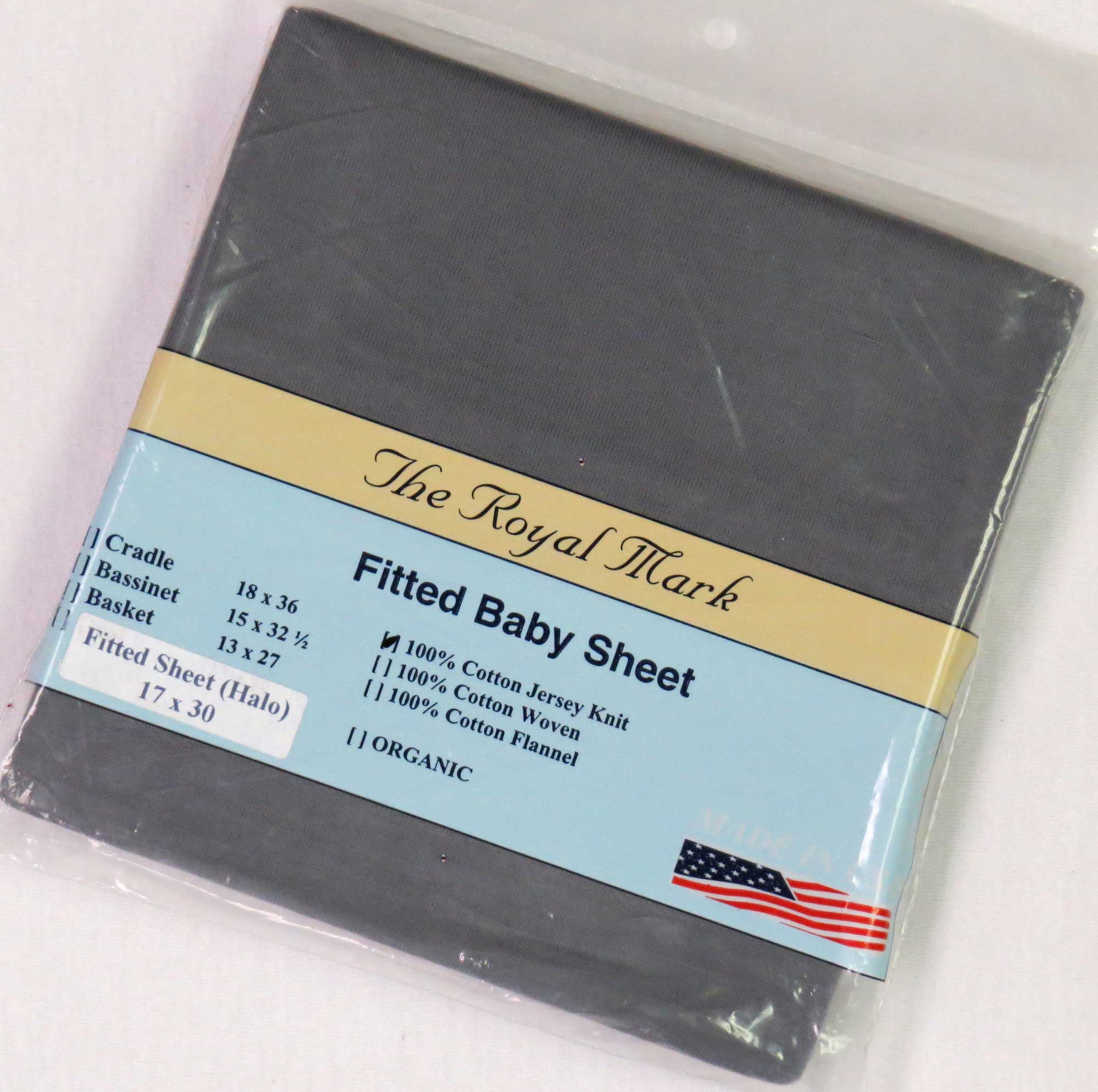 Solid Dark Grey Cotton Jersey Bassinest Sheet - Fits Halo