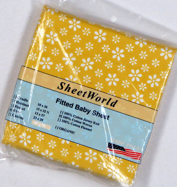 Floral Yellow Fitted Cotton Mini Oval Sheet - Fits Stokke Mini 23x29