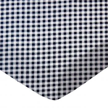 navy gingham crib sheet