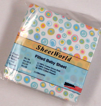 Pastel Circles Cotton Flannel Bassinet Sheet - 15 x 32