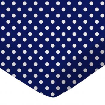 Primary Polka Dots Navy Woven