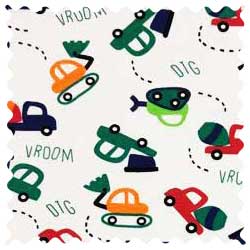 Construction Cars Fabric