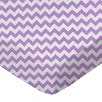 Lilac Chevron Zigzag Portable Mini Crib Sheets Sheetworld