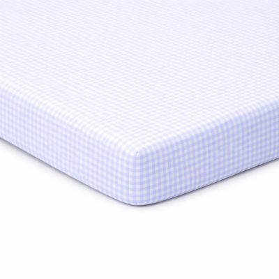 Blue Gingham Jersey Knit