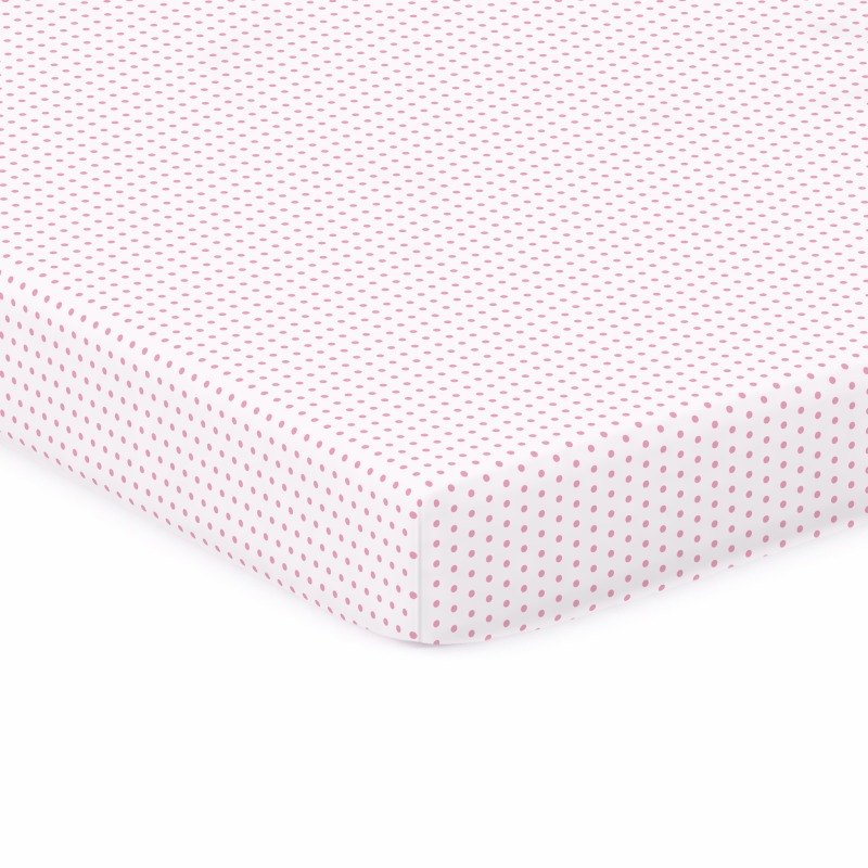 Pink Pindot Jersey Knit MiClassic 2in1 Stationary & Rock Bassinet sheet