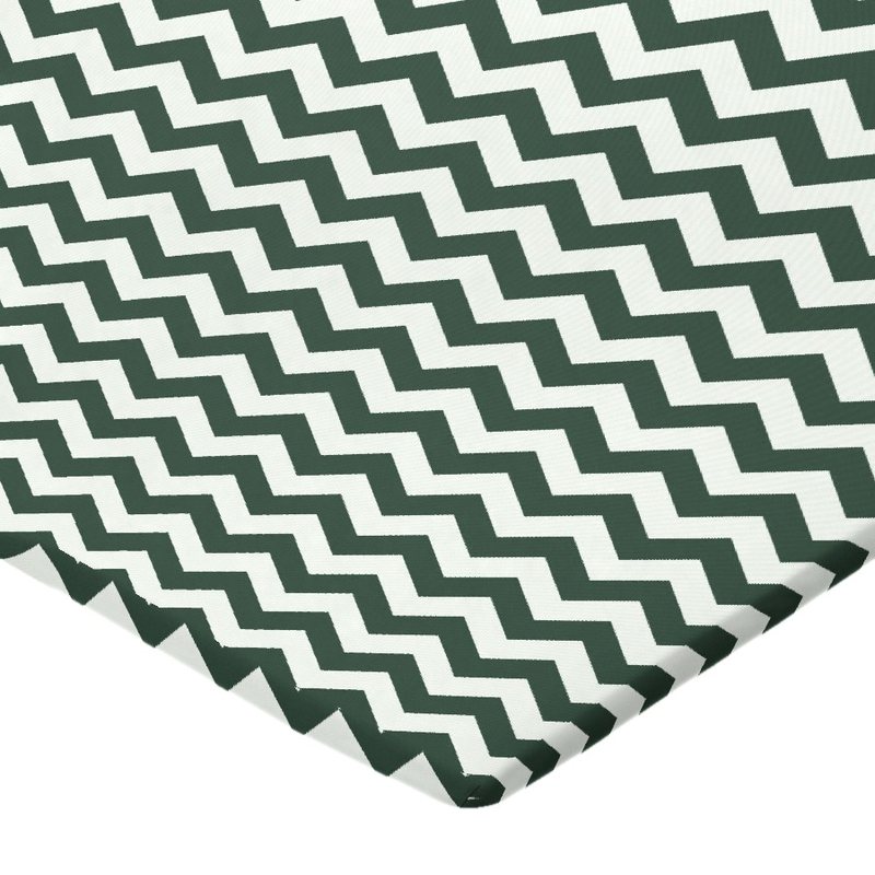 Hunter Green Chevron Zigzag
