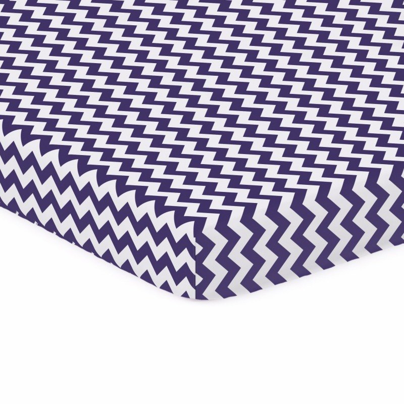 Purple Chevron Zigzag MiClassic 2in1 Stationary & Rock Bassinet sheet