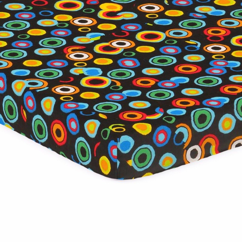 Colored Circles Black Chicco LullaGo Portable Bassinet sheet