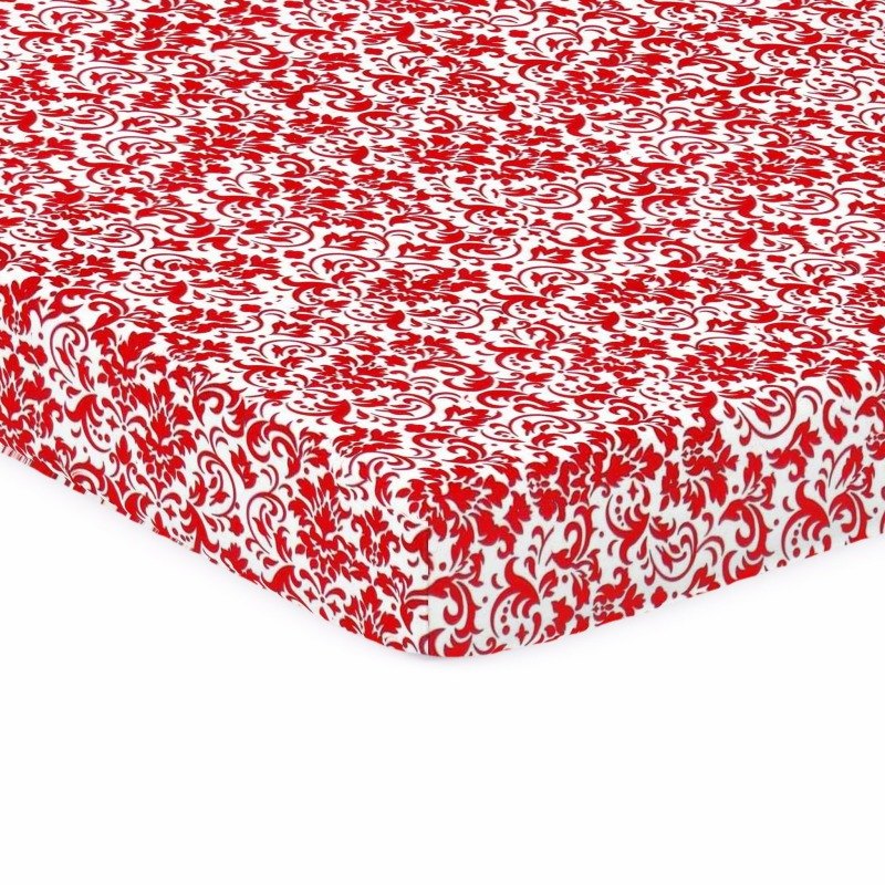 Red Damask Bassinet - Fits Maxi Cosi sheet