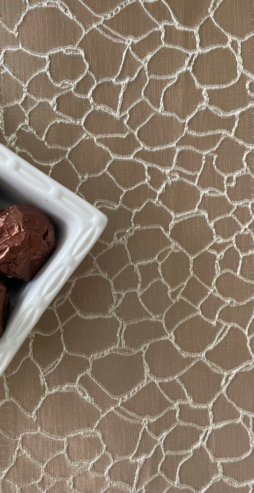 Beige Webbing Jacquard Tablecloth