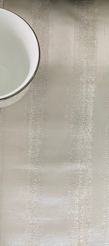 Beige Gold Shimmer Stripe Jacquard Tablecloth