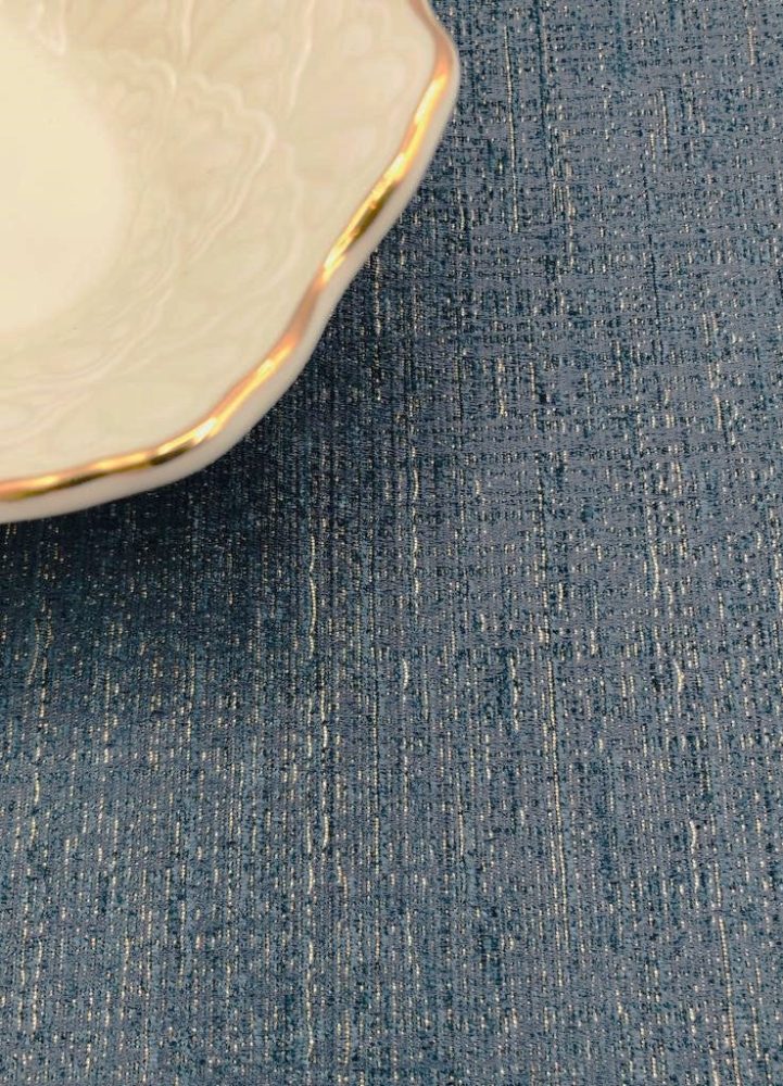 Blue Gold Abstract Jacquard Tablecloth