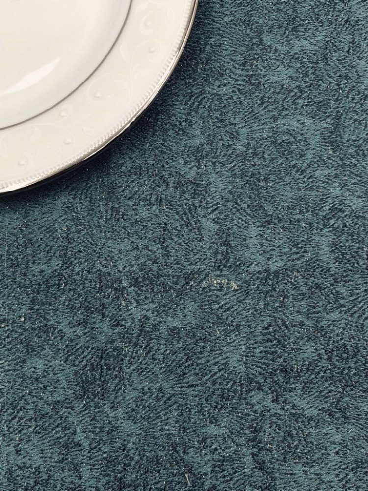 Blue Gold Sparkle Jacquard Tablecloth