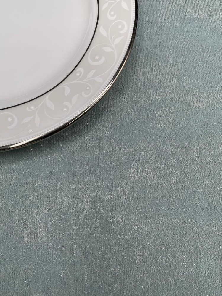 Blue Silver Sparkle Jacquard Tablecloth