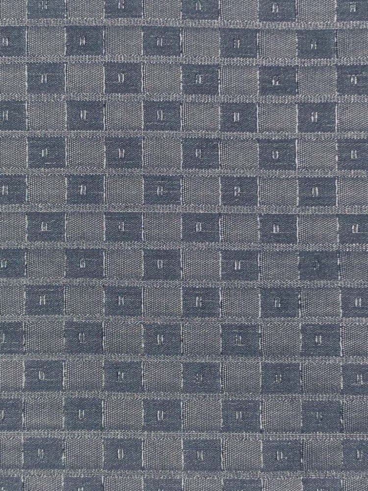 Blue Silver Squares Jacquard Napkins