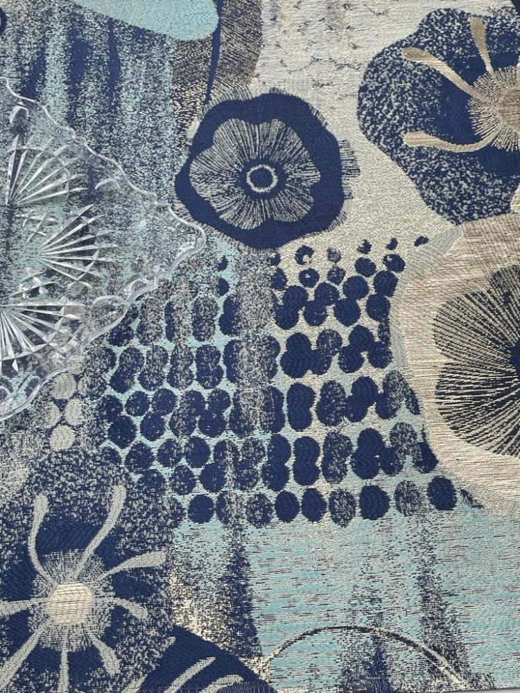 Sea Mist Navy Abstract Floral