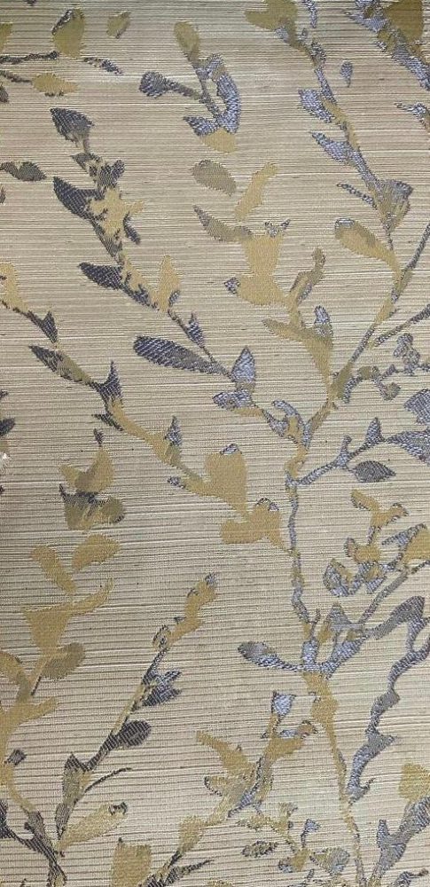 Pale Yellow Metallic Vine Jacquard Tablecloth