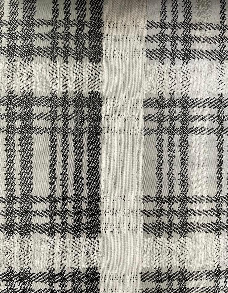 Black Gray Plaid Jacquard Napkins