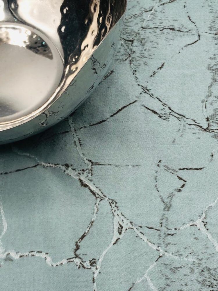 Faded Blue Forest Jacquard Tablecloth