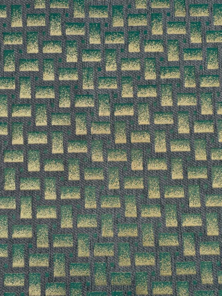 Gold Green Blocks Jacquard Napkins
