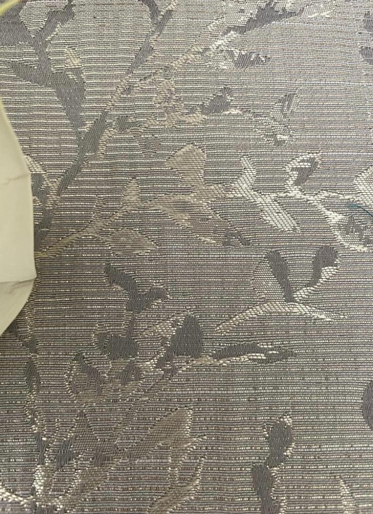 Gray Metallic Vine Jacquard Napkins