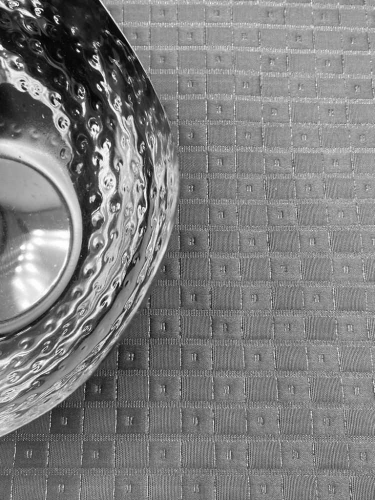Gray Squares Jacquard Tablecloth