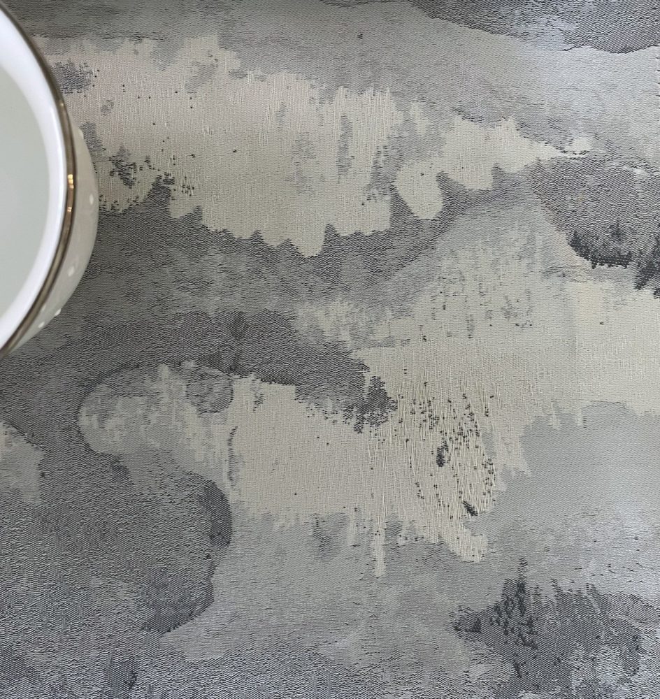 Gray Watermark Jacquard Tablecloth