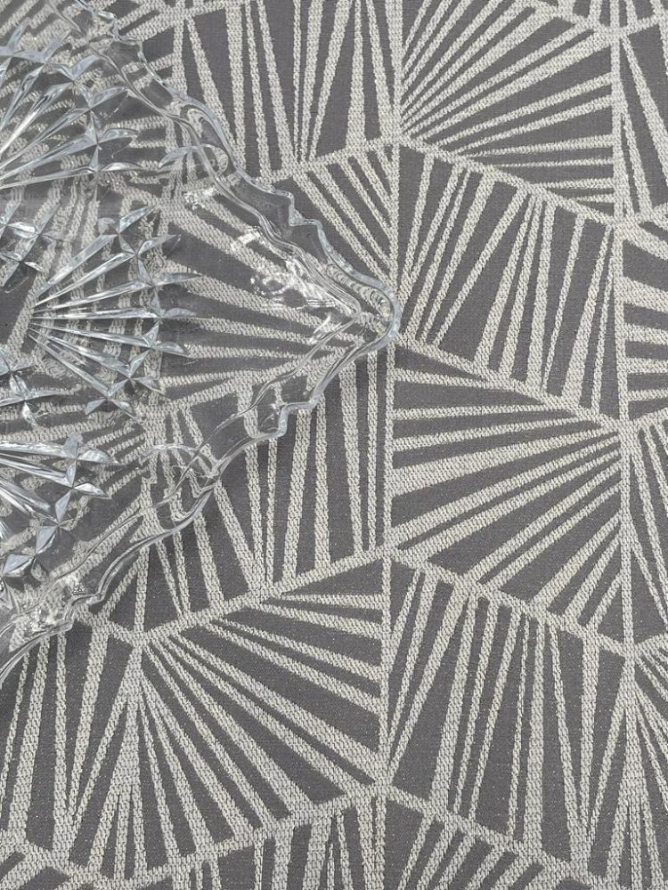 Gray Zebra Jacquard Tablecloth
