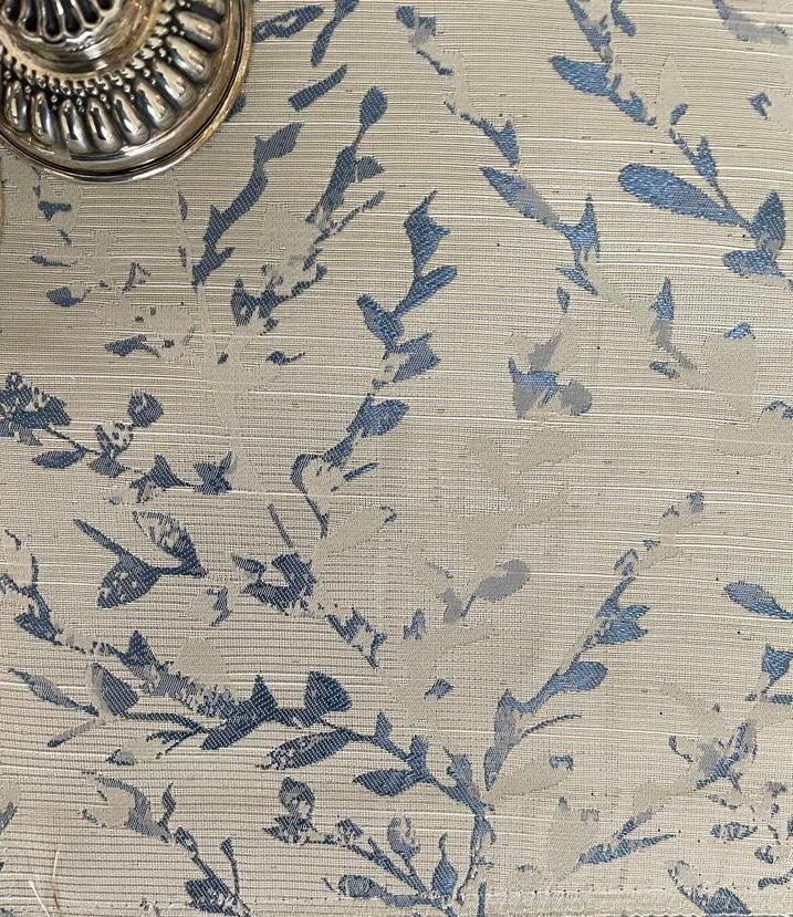Ivory Blue Vine Jacquard Napkins