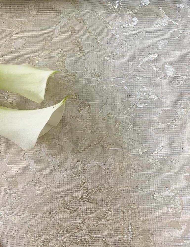 Ivory Gold Vine Jacquard Tablecloth