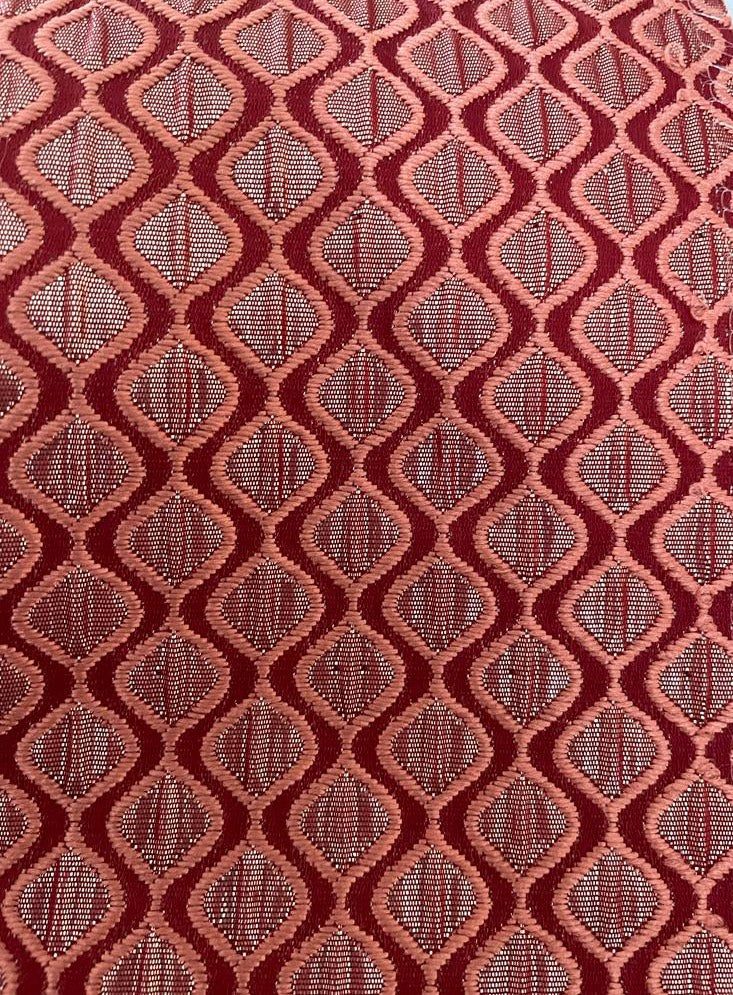 Red Silver Diamond Jacquard Napkins