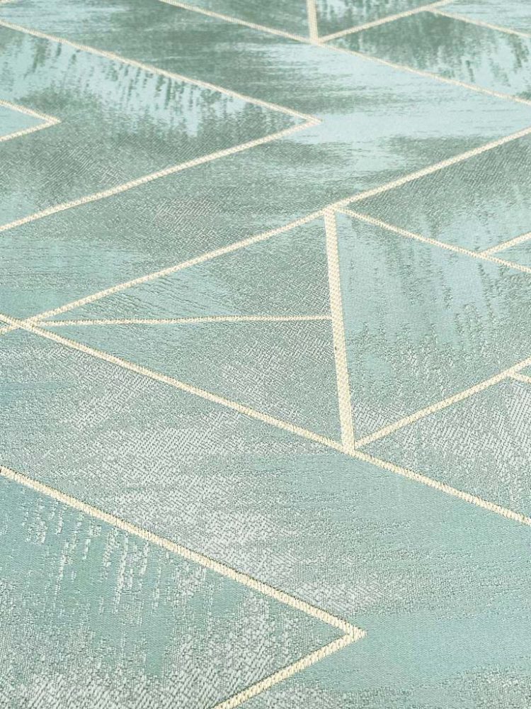 Modern Sea Mist Triangles Jacquard Napkins