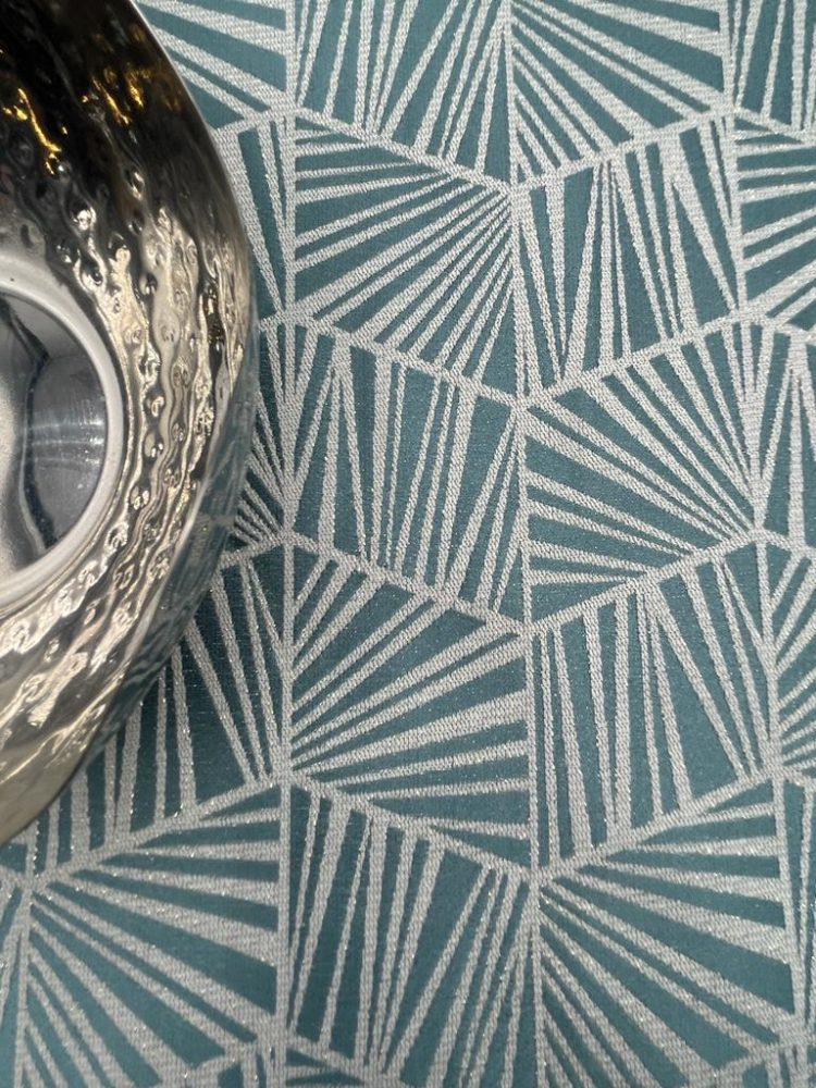 Sea Mist Zebra Jacquard Tablecloth